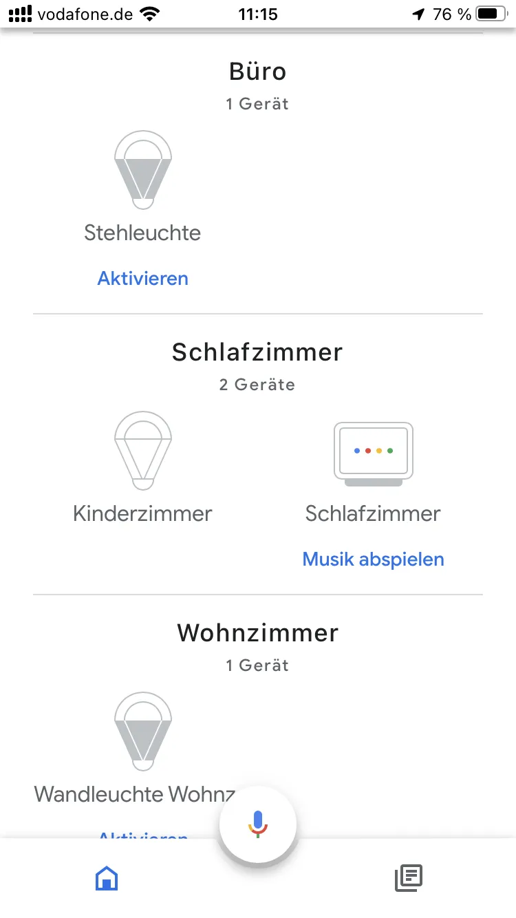 Einrichtung abgeschlossen