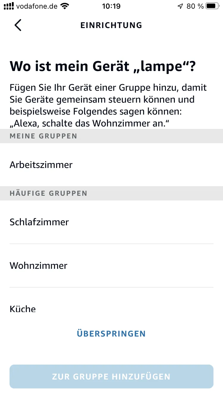 Räumzuordnung abgeschlossen