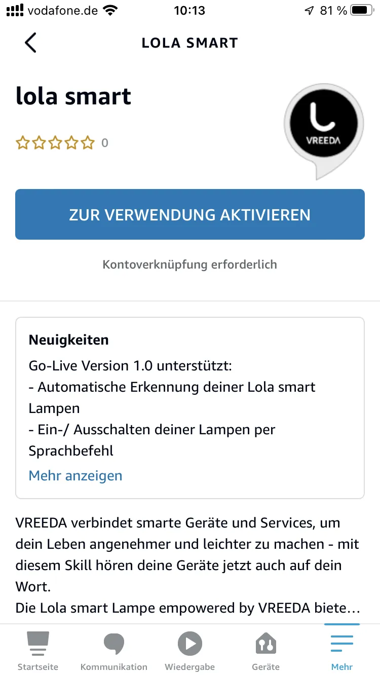 Skill aktivieren