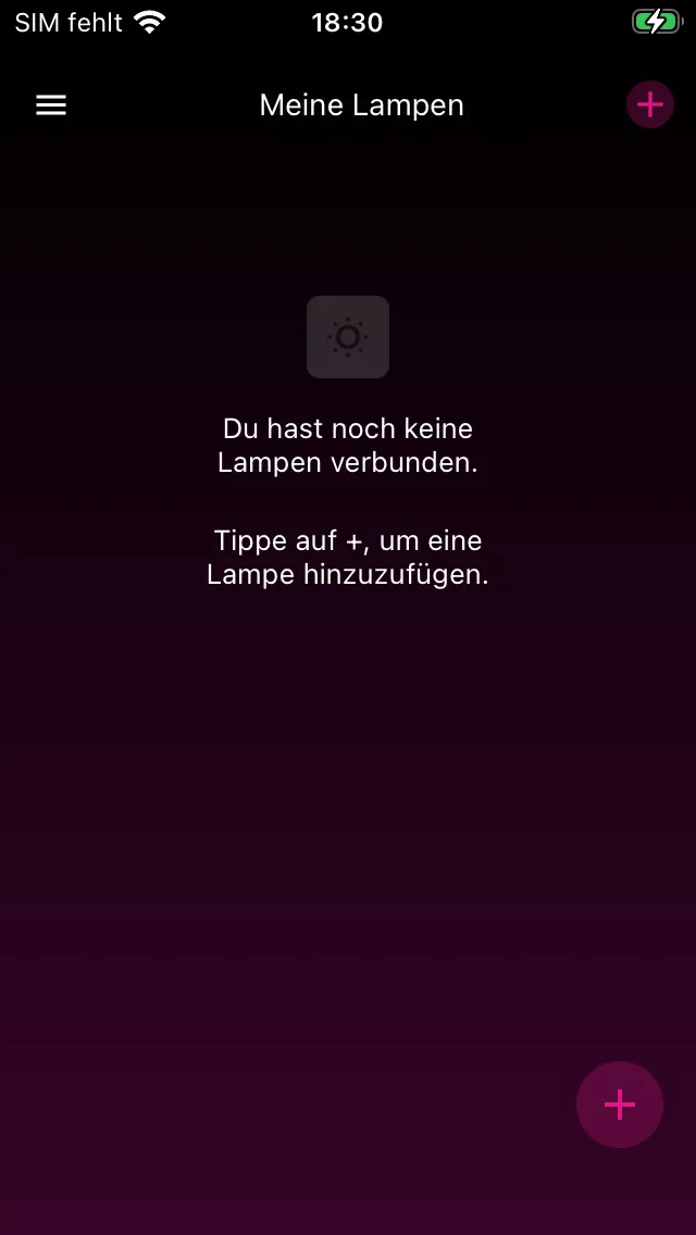 Leere Geräteübersicht nach dem Löschen